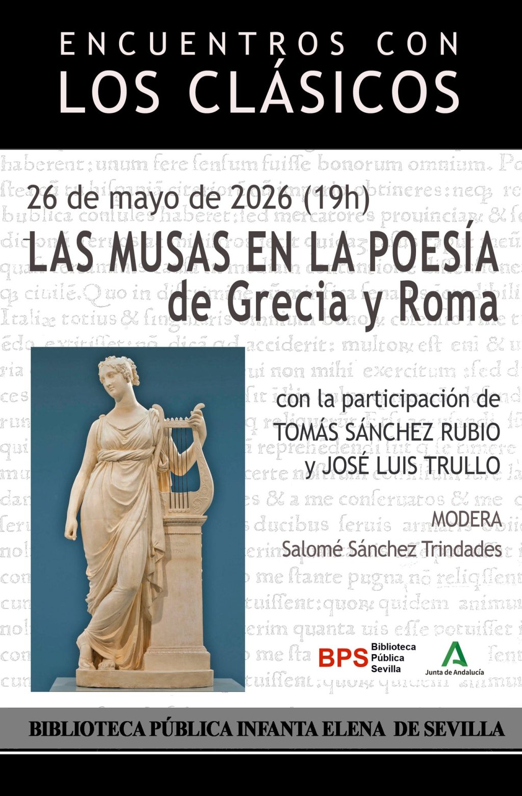 Charla acerca de las Musas en la literatura griega y&nbsp;romana.